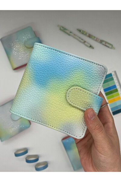 Kağıt Gemi Dükkan Mini Boy Sarı Yeşil Tonları Mıknatıslı PU Deri Kapaklı Sürd...