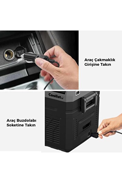 Coolist CLT12DC Kompresörlü Araç Buzdolapları İçin 12V/24V Üniversal Çakmaklık Kablosu