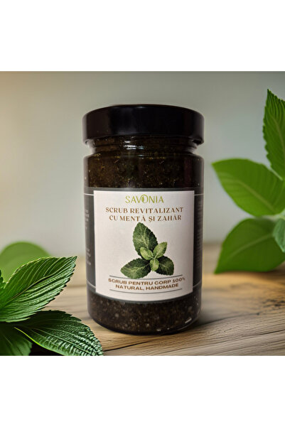 Savonia Scrub 100% Revitalizant cu Roinita, Menta Creata si Zahar, Savonia, 3...