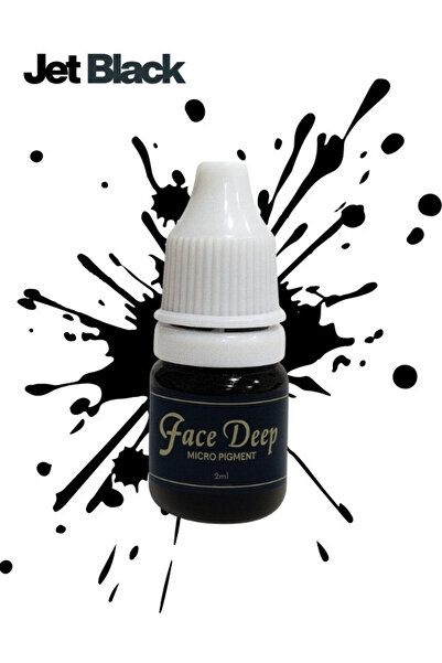Face Deep 2ml Kalıcı Makyaj Boyası (Jet Black) Yüksek Pigment Profesyönel Kal...