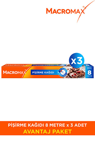 MACRO MAX Fırın Pişirme Kağıdı 8x3 Avantaj Paket - 24 Mt