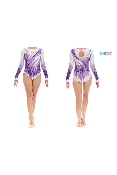 Rhytmine CD-242 Baskılı Cimnastik Mayo