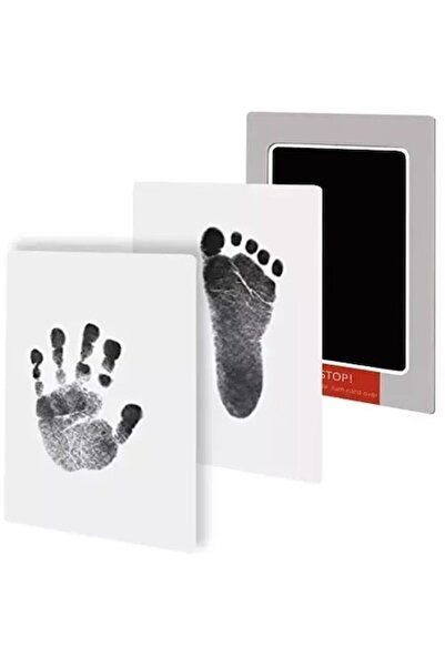 SMARTECH Kit de cerneală non-toxică pentru amprente de mâini și picioare de b...