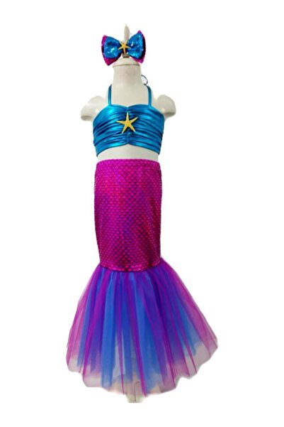 DODOMAR GALA Γοργόνα με μπουστάκι και μπλε αγκράφες 5-6 ετών