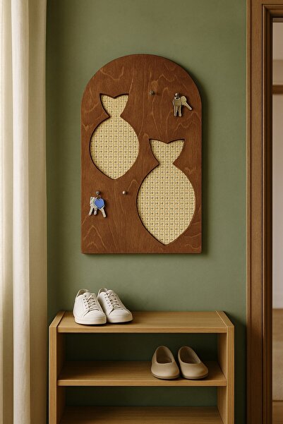 arykanda AHŞAP ANAHTAR ASKISI - ANTRE DEKORATİF ASKI