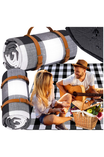 Other Waterproof Insulated Beach Picnic Blanket 200x200cm Checkered XXL Mat