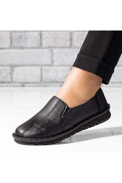 BMoD Women's black casual shoes with elastic material inserts MOD02948