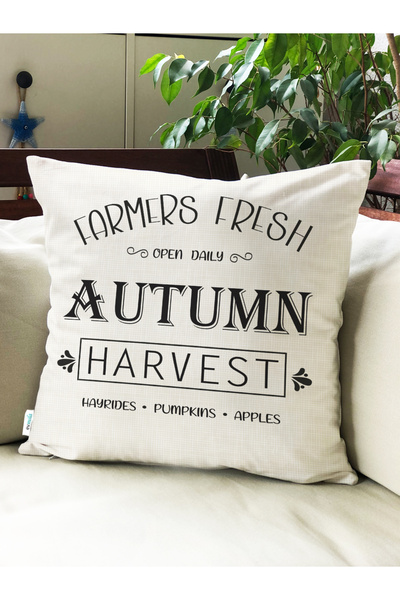 Evmila Autumn Patterned Throw Pillow Cover