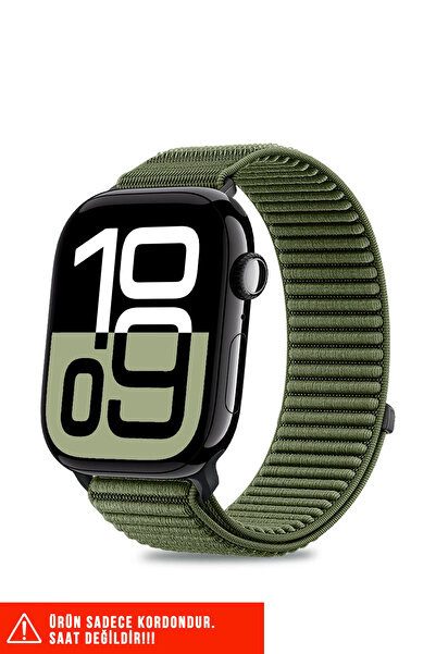 Nezih Case Watch Seri 4/5/6/7/8/9/se 38mm 40mm 41mm ve Seri 10 42 /Seri 11 42mm Uyumlu Hasır Örgü Kordon