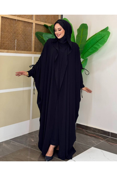 Bilenler Hooded Abaya & Dress Two-Piece Set – Medina Silk