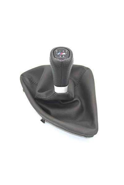 MOTOR10 Gear shifter sleeve with nut for BMW 1 Series E81 E82 E87 E88, 5 speeds, M Performance logo