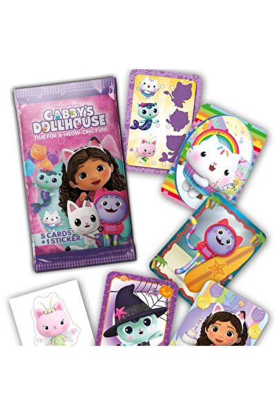 Next Plus Lisabslı Gabbys Dollhouse Panini Gabby's Dollhouse 10 Booster Cards (5 Cards+1 Sticker)