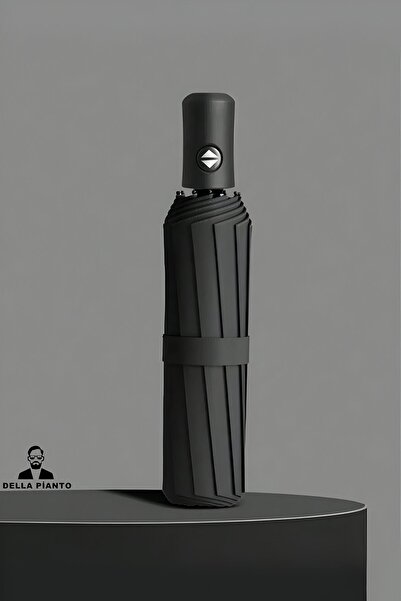 MasterCar Unisex Full Otomatik Açma Kapama Siyah Şemsiye Unisex 8 Fiber Tel Kaliteli Şemsiye