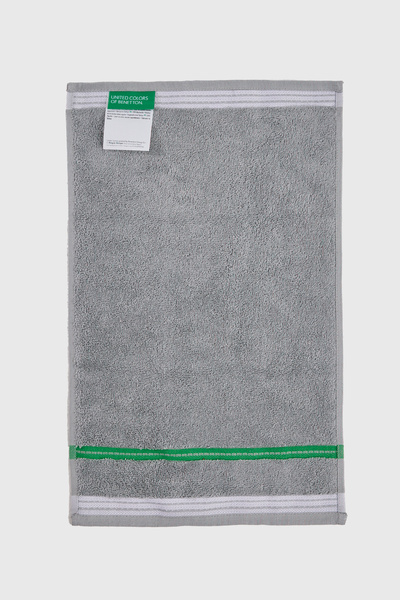 Benetton Home 3 Pieces Bath Towel Hand Face Body Gray 100% Cotton 50X90 cm Hand Towel