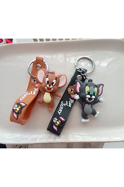 Kudi Tommy Jerry ikili silikon anahtarlık