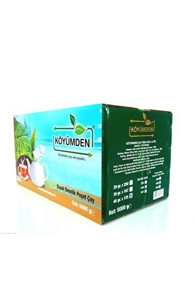 KÖYÜMDEN ÇAY KÖYÜMDEN DEMLİK POŞET ÇAY /5KG-30GR/ 167 ADET 5000GR