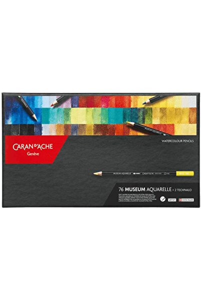 Caran d'Ache Museum Aquarelle 76'lı Set + 2 karıştırıcı (karton kutulu)