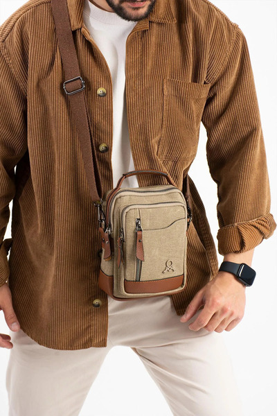 Mega & Polo Ανδρική τσάντα Mega Polo Canvas