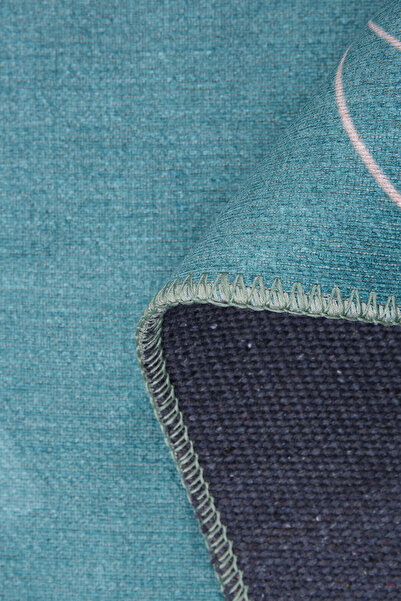 ARTLOOP Minor Dokuma Taban Dekoratif Alfabeli Yeşil Çocuk Odası Halısı AL 414