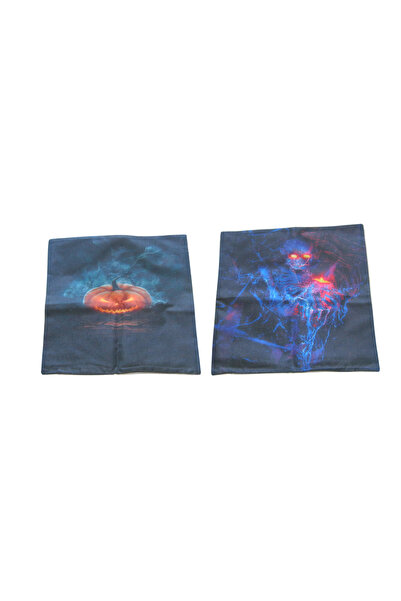 OEM Set of 2 Halloween pillowcases, 45 x 45 cm, multicolor polyester