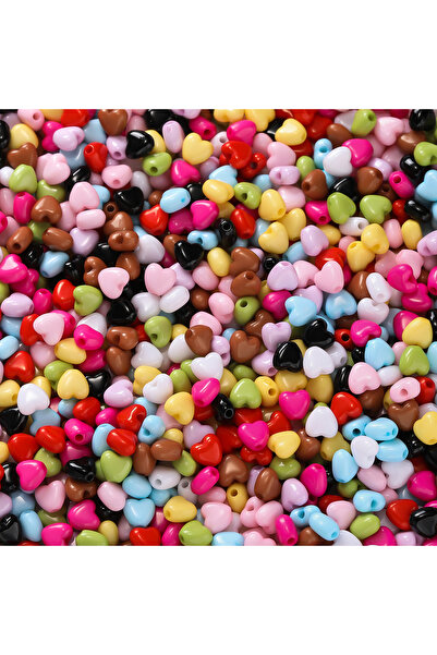 choice2 Random mixed 100pcs/Lots Acrylic Heart Shaped Beads Colored Love Spac...
