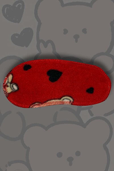 GRI MOR TEKSTIL Kız Çocuk Ayıcık Desenli Göz Bantlı Peluş Polar Pijama Takımı