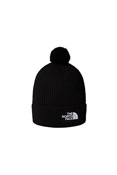 THE NORTH FACE Tnf Logo Box Pom Beanie Hat Nf0A8Chfjk31 Black