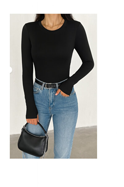 FV Parmak Geçmeli Sıfır Yaka Kadın Body