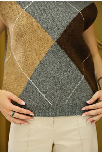 Carmena Vera Baklava Desenli Süveter