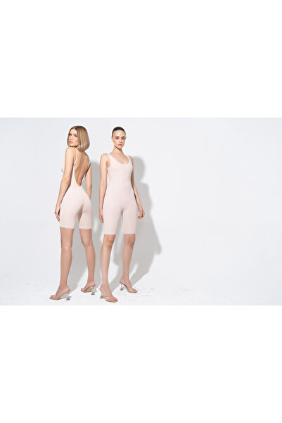 Kikiriki Nude Backless Biker Jumpsuit