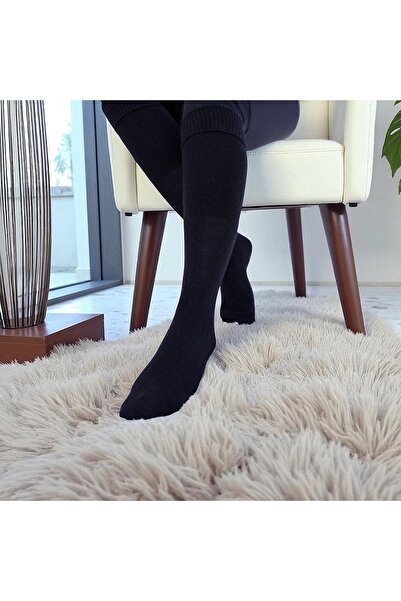 UZN SOCKS 2 Pairs of Seamless Organic Wool Mother's Socks - Long Mother's Socks