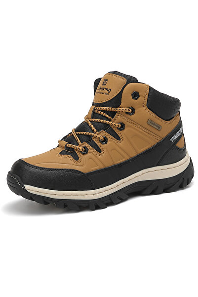 AX Boxing Men's Furry Boots, Stitched Sole - Non-Slip, Premium Ecological Leather,