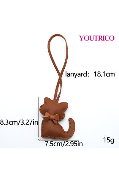Youtrico Handmade,cat keychain accessories, gifts, bag charms for students, commuter bag accessories.