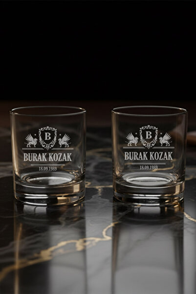 hediyemen Şık Tasarım Kutulu İsim Yazılı 2’li Tennessee Classic Whiskey Glass...