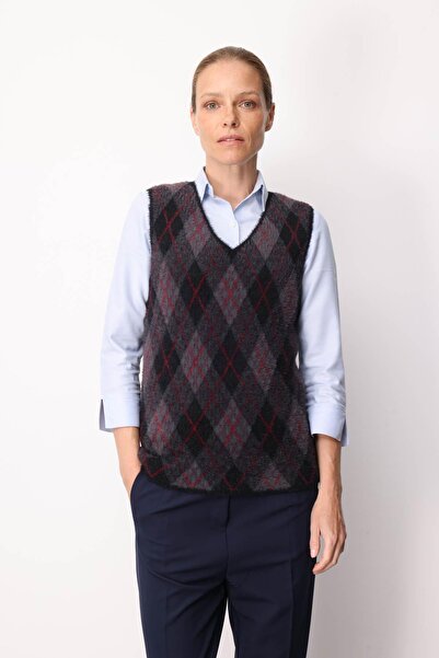 Desen Triko Women's Diamond Pattern Sweater 17