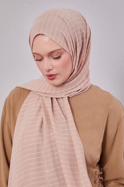 Levidor Latte Striped Cazz Shawl