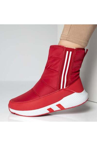 BMoD Snow boots for women, quilted fabric, with zipper, red – MOD06671