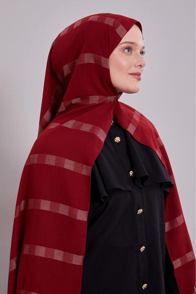 Levidor Cherry Self-Striped Dream Shawl