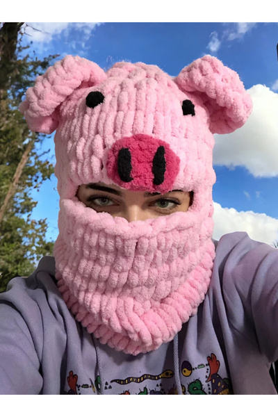 AidaAstrid Snow Mask Hat Puffy Beanie Ski&Snowboard Balaclava