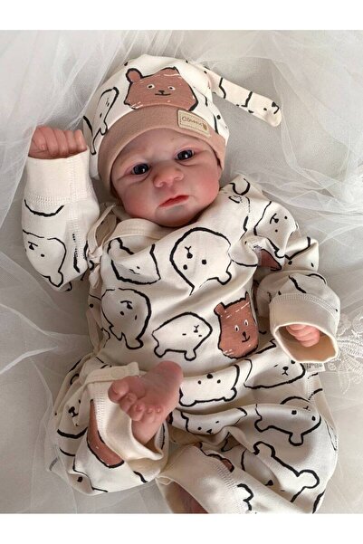 Choice دمية طفل ربورن من NPK بنية اللون مقاس 19 بوصة توأم إيليجا، مصنوعة يدوي...