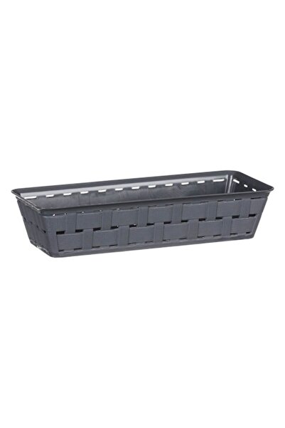 SHOPIENS Storage Basket - Anthracite Perforated Plastic, 29x10.5x6 cm/1L