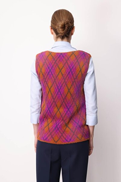 Desen Triko Kadın Baklava Desenli Süveter 7