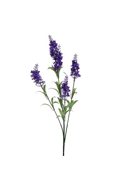 SHOPIENS Ramura decorativa cu tulpina lunga si 5 flori mov de lavanda Shopiens®, 72 cm
