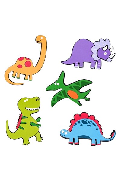 SHOPIENS Set 5 autocolante de perete din spumă Shopiens® cu design dinozaur, ...