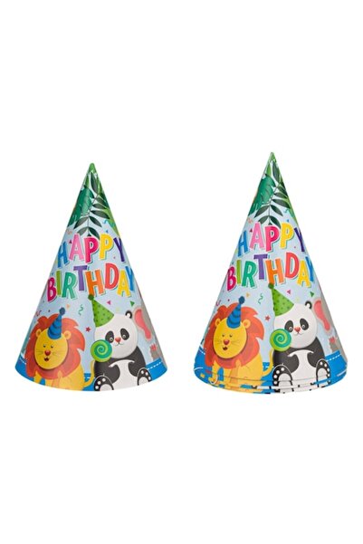 SHOPIENS Set 6 coifuri de petrecere Shopiens® din hartie cu elastic si model ...