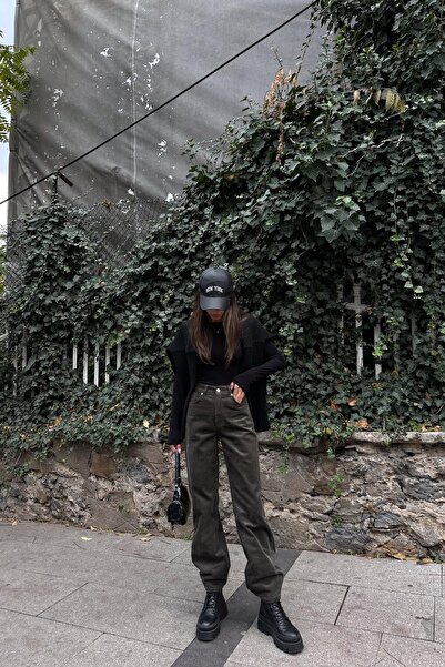 mylove Kadife Pantolon Haki