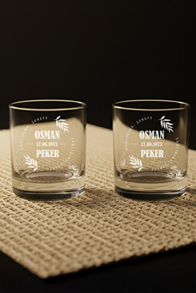 hediyemen Premium Kutulu 2’li Kişiye Özel İsim Yazılı Dublin Whiskey Viski Ba...