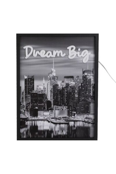 SHOPIENS Decorative LED Neon Picture Dream Big New York 30x40cm USB