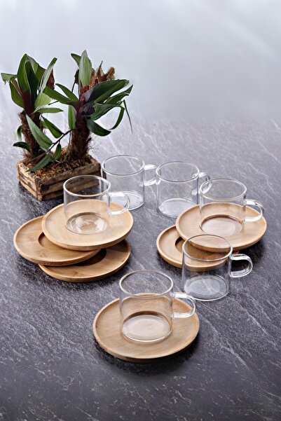 EWs 6 Lı Cam Çay Fincanı Seti 200 ml