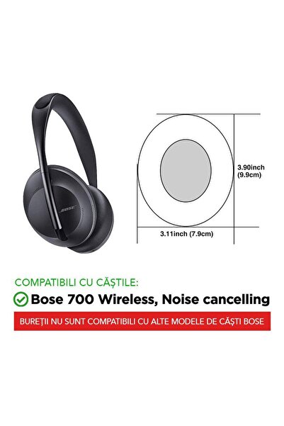 PadForce Earpads Cushion for Bose 700 Wireless Noise cancelling headphones - Eclipse Gray, Leather